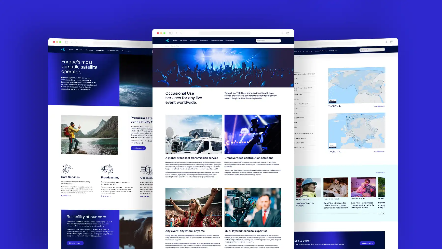 Satellite dishes at night with the Milky Way in the sky